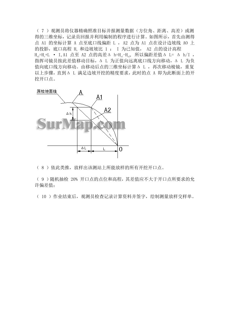 路基工程开挖线放样