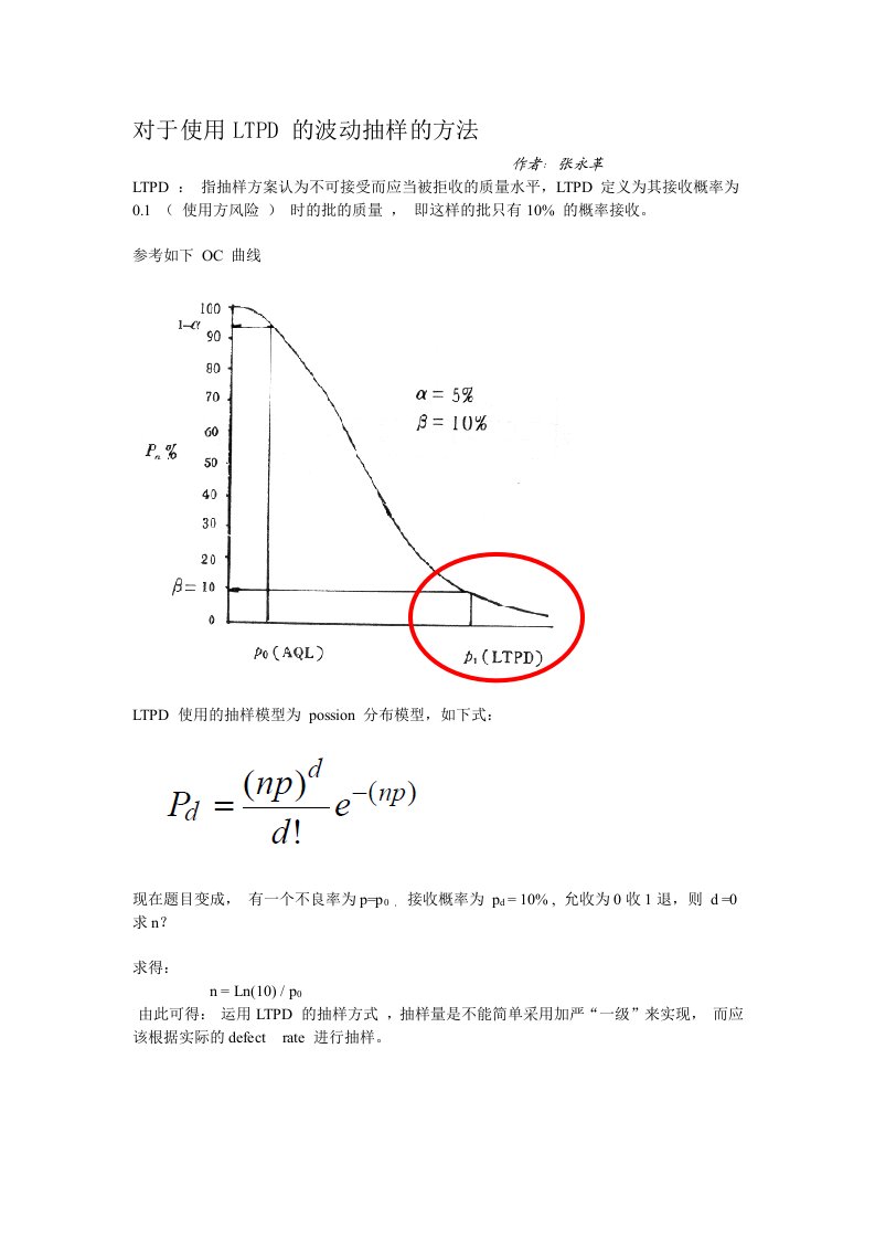 对于使用LTPD