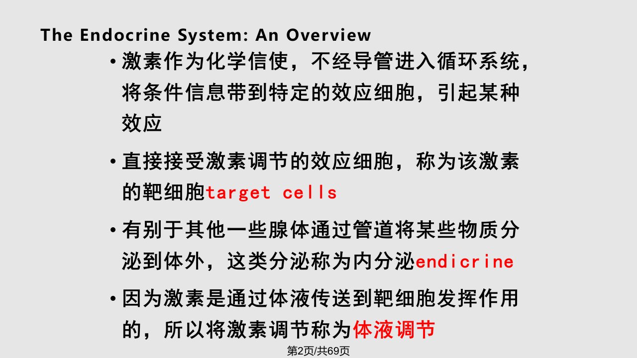 普通生物学内分泌系统与体液调节