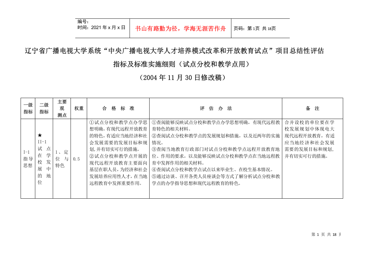 辽宁省广播电视大学系统中央广播电视大学人才培养模式...