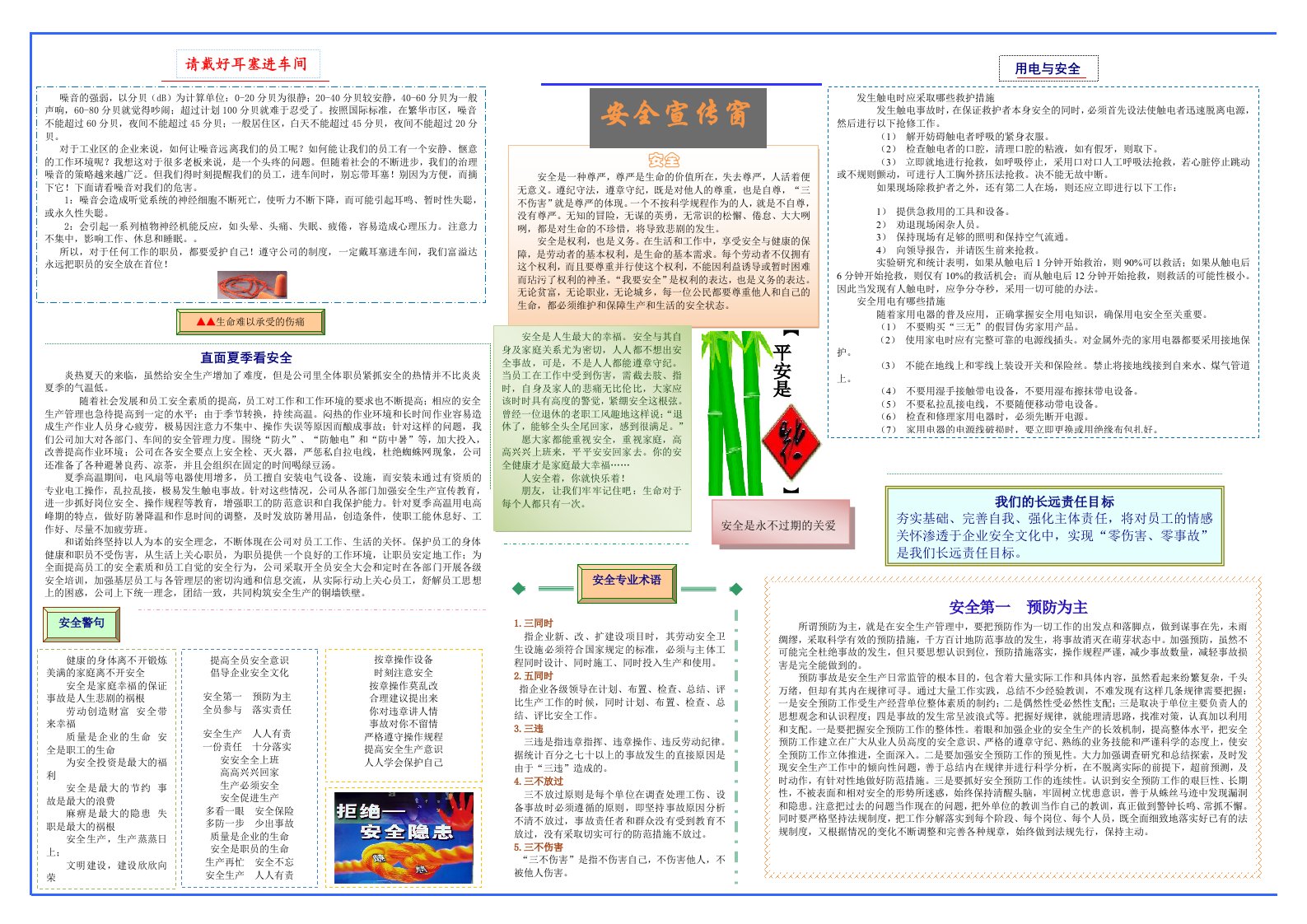 化工企业安全生产宣传栏