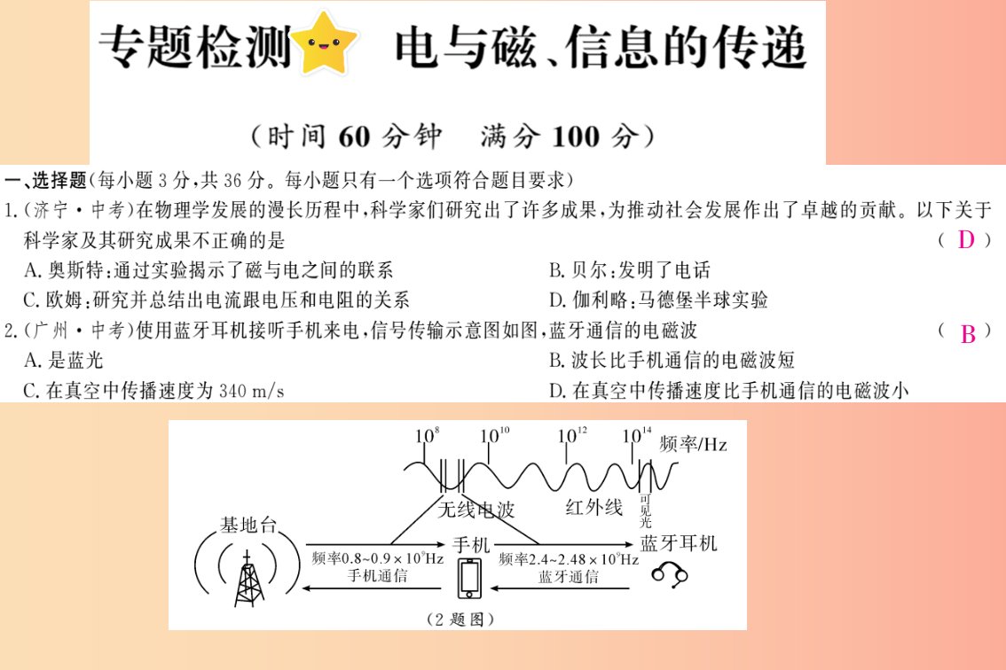 四川省绵阳市2019年中考物理