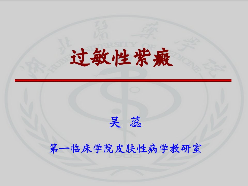 皮肤性病学教学资料新课件模板-过敏性紫癜