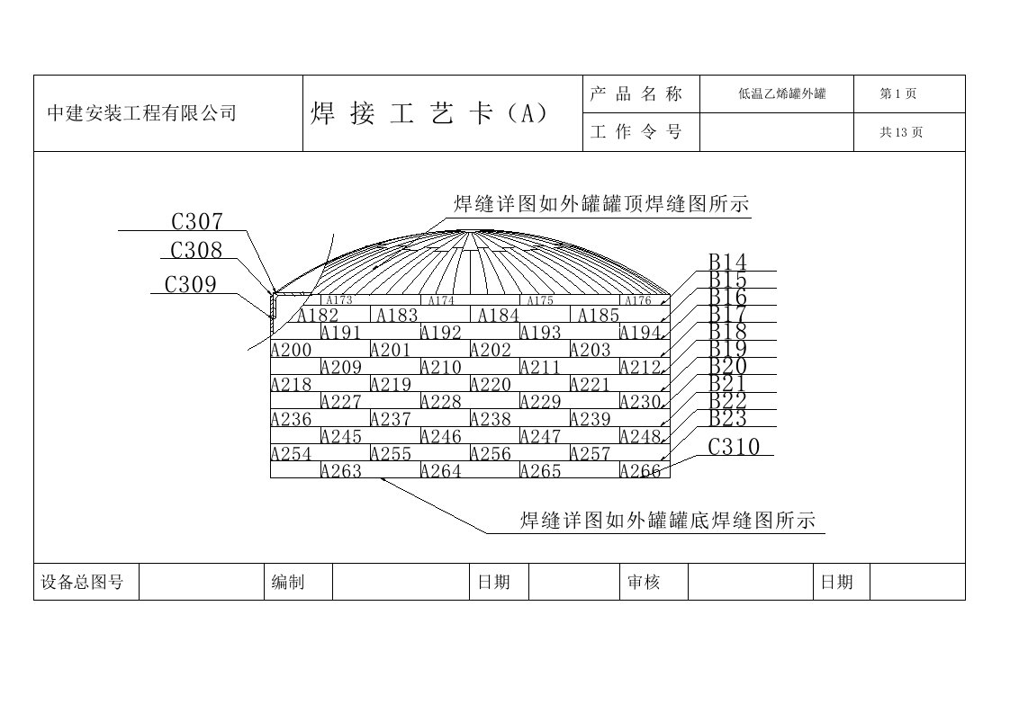 乙烯罐焊接工艺卡