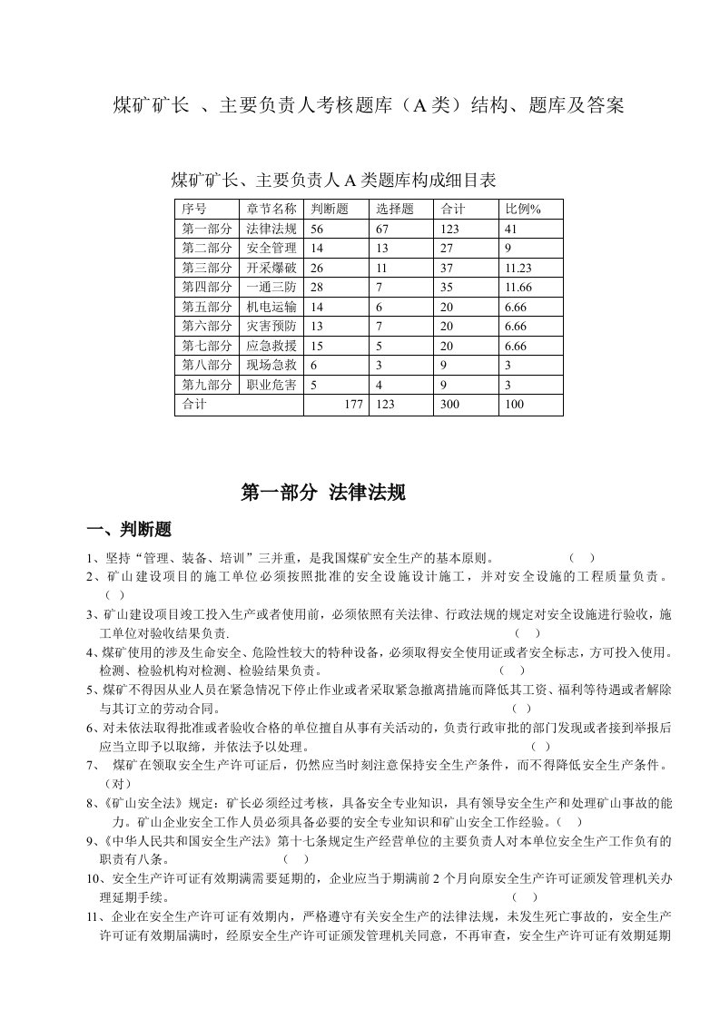 冶金行业-煤矿矿长