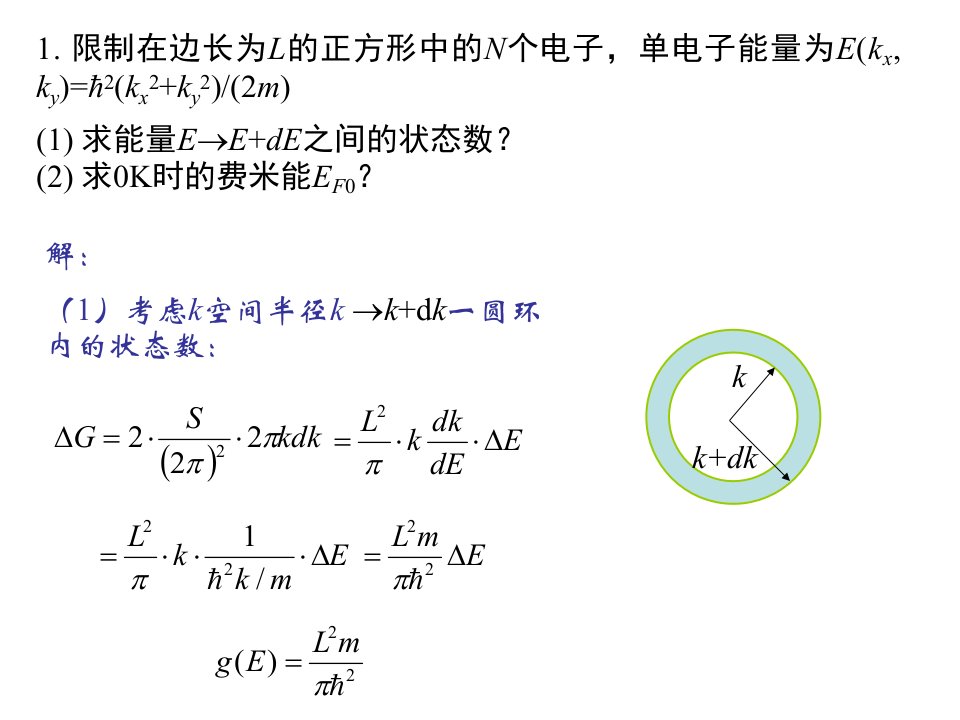 固体物理金属电子论作业答案