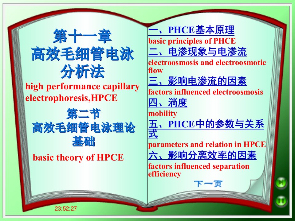 第十一部分高效毛细管电泳分析法教学课件名师编辑PPT课件