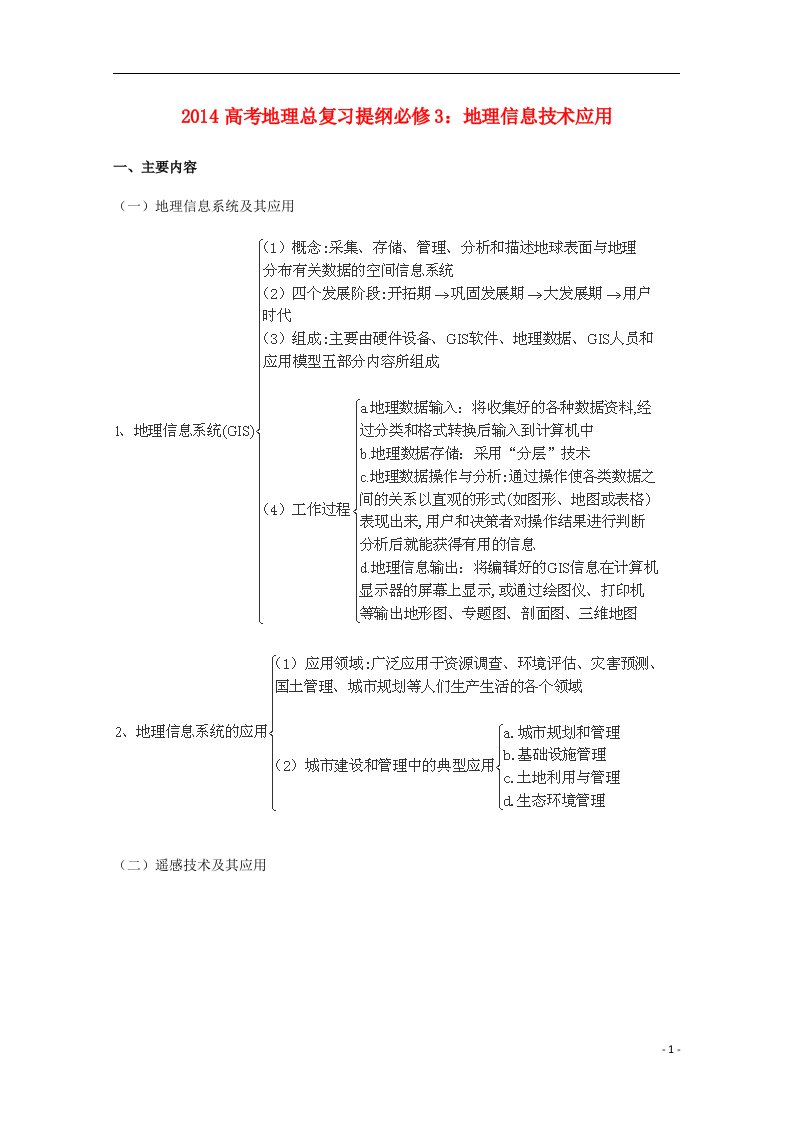 高考地理总复习提纲