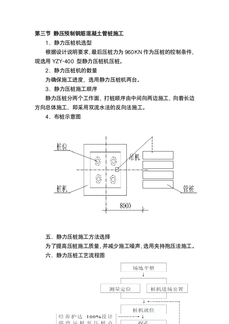 静压预制钢筋混凝土管桩施工