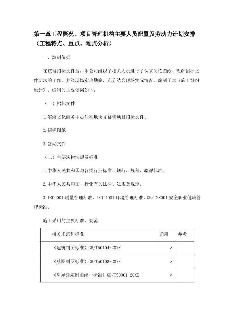 招标投标-外檐石材幕墙钢化夹胶玻璃雨棚施工方案投标