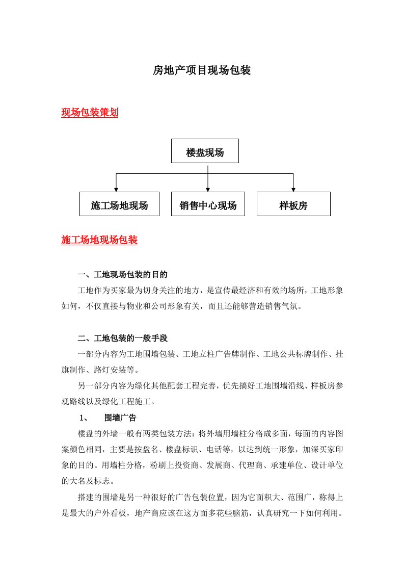 房地产项目现场包装