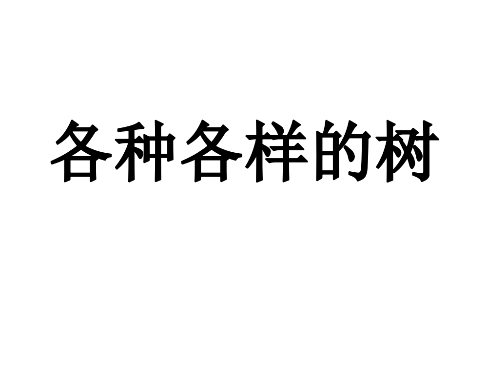 幼儿园大班科学《各种各样的树》