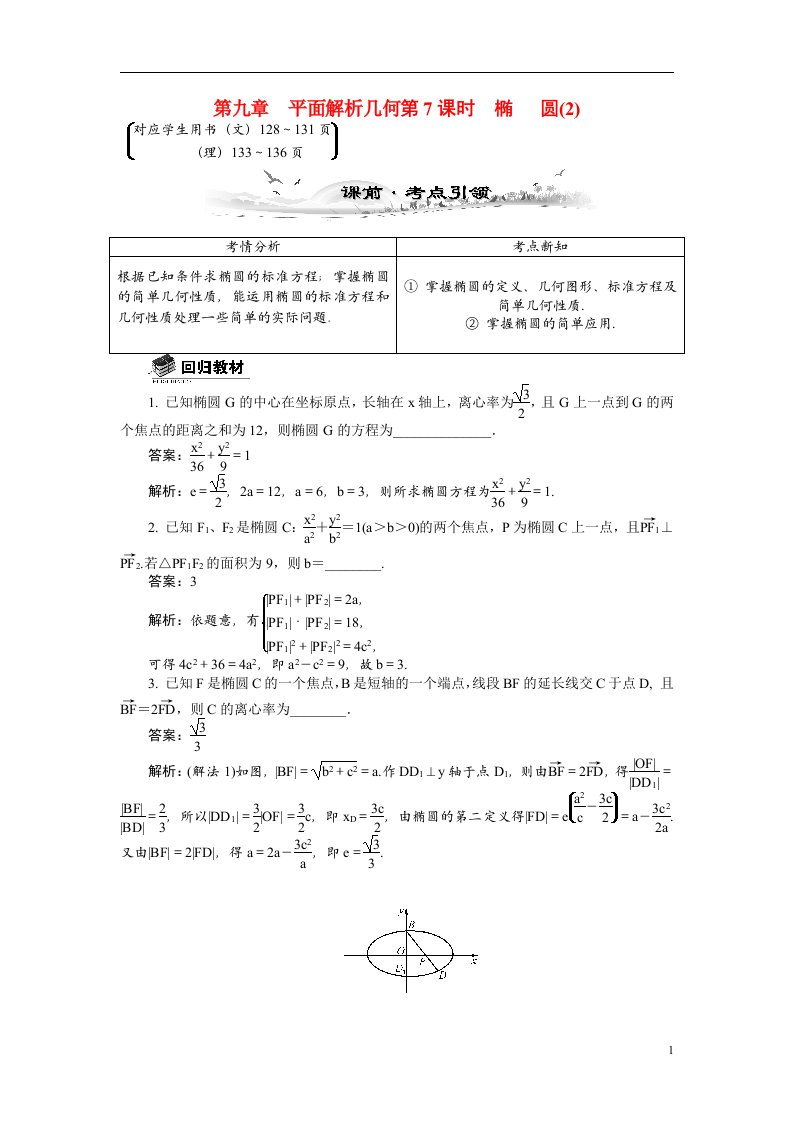 高考数学总复习（考点引领