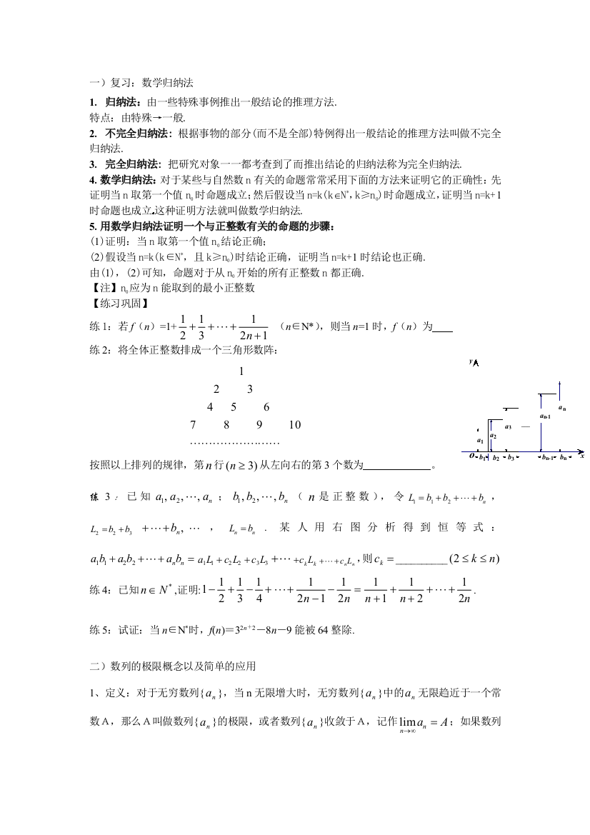 (完整word版)数列的极限