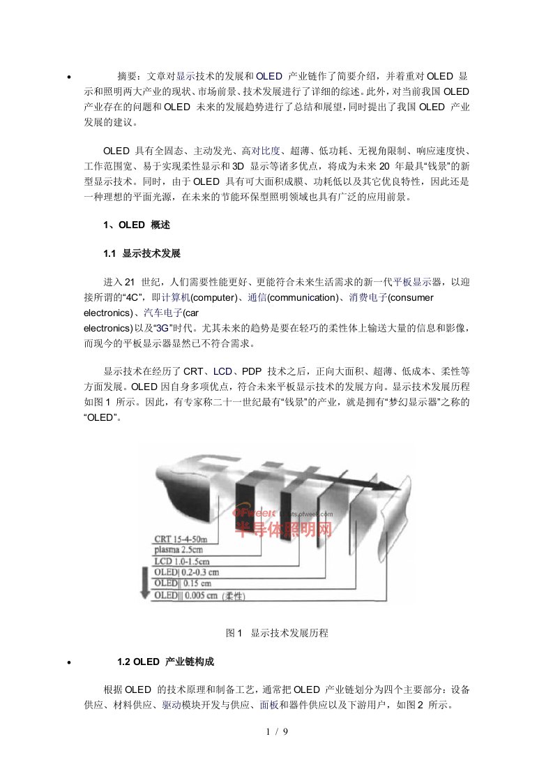 全球OLED产业发展现状及趋势