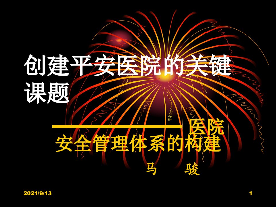 创建平安医院的关键课题-医院安全管理体系的构建PPT课件