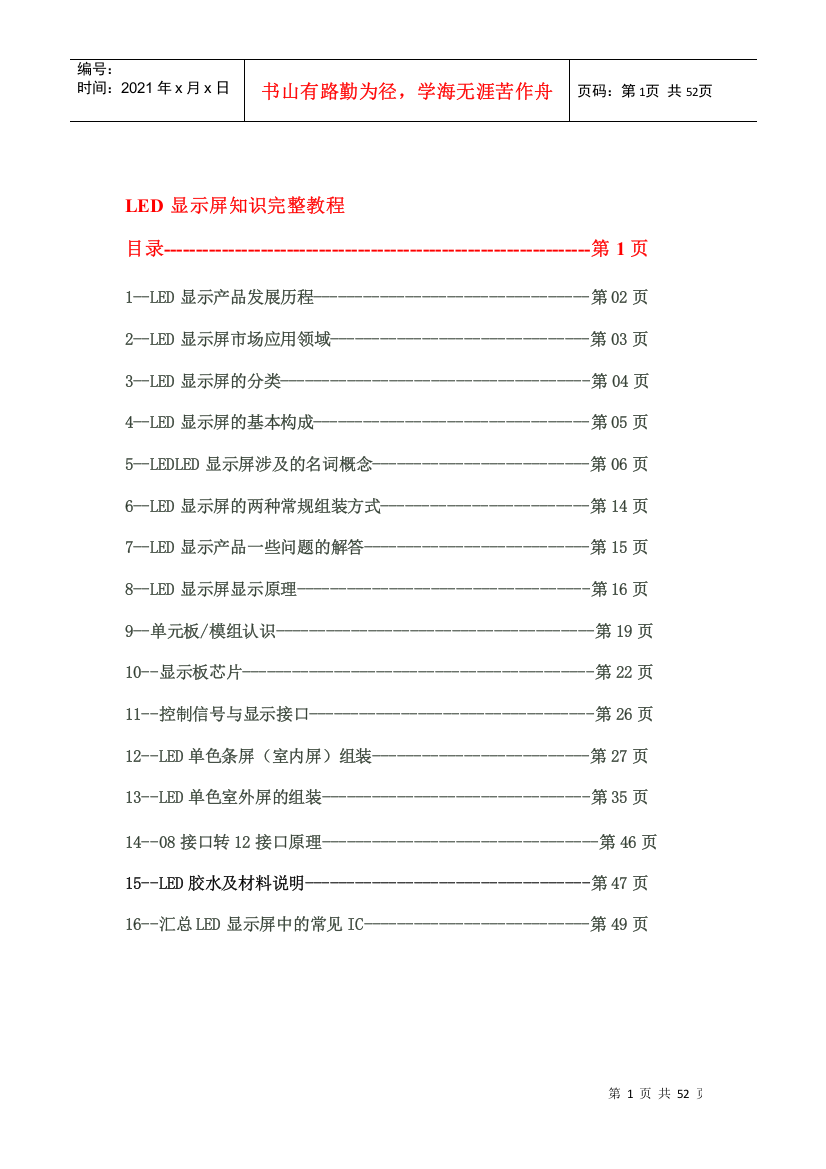 LED显示屏知识完整教程