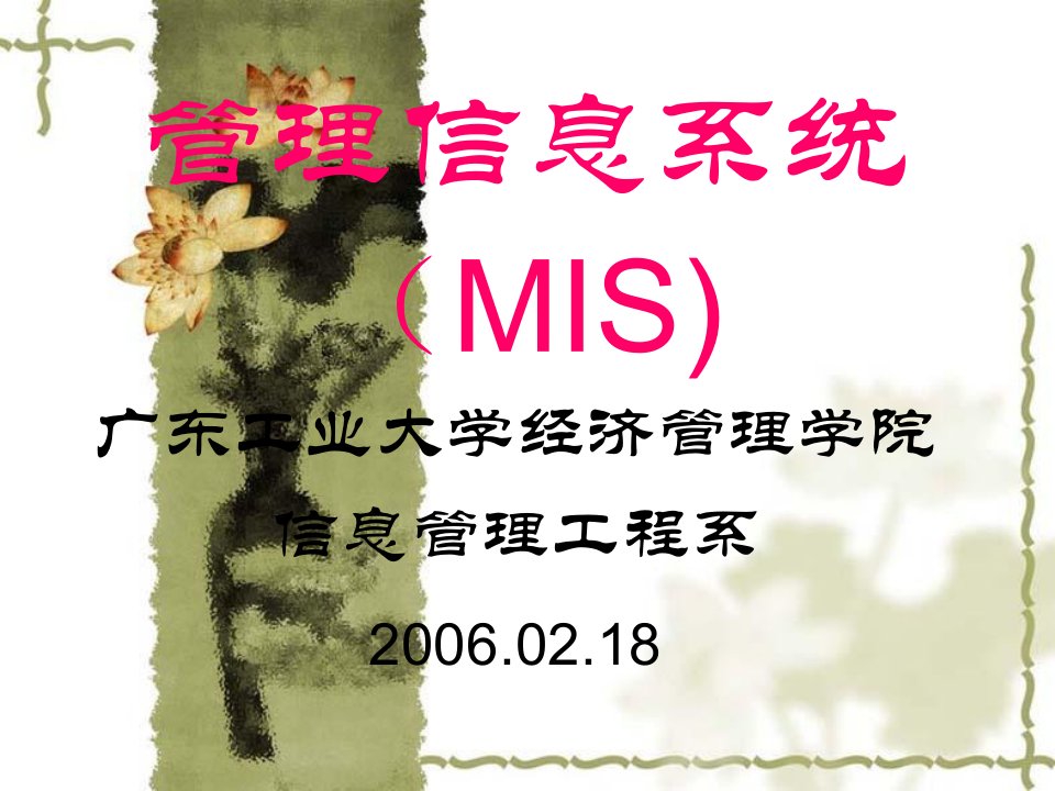 《管理信息系统MIS》PPT课件