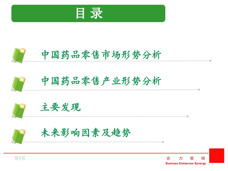 中国药品零售业发展报告PPT65张课件