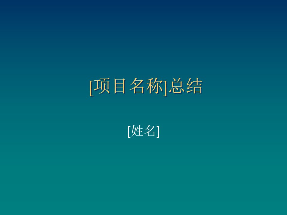 项目总结报告模板