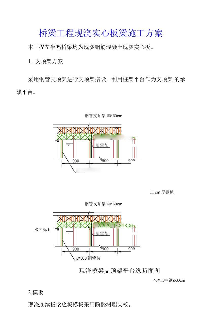 桥梁工程现浇实心板梁施工方案