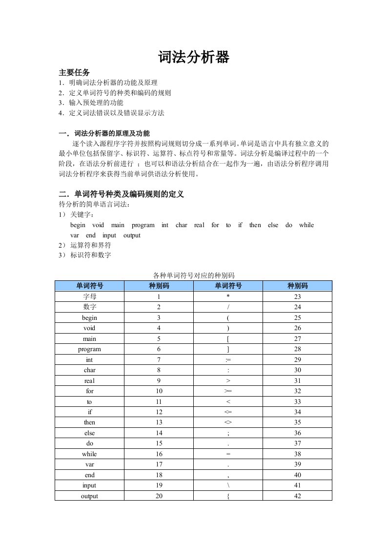 编译原理词法分析