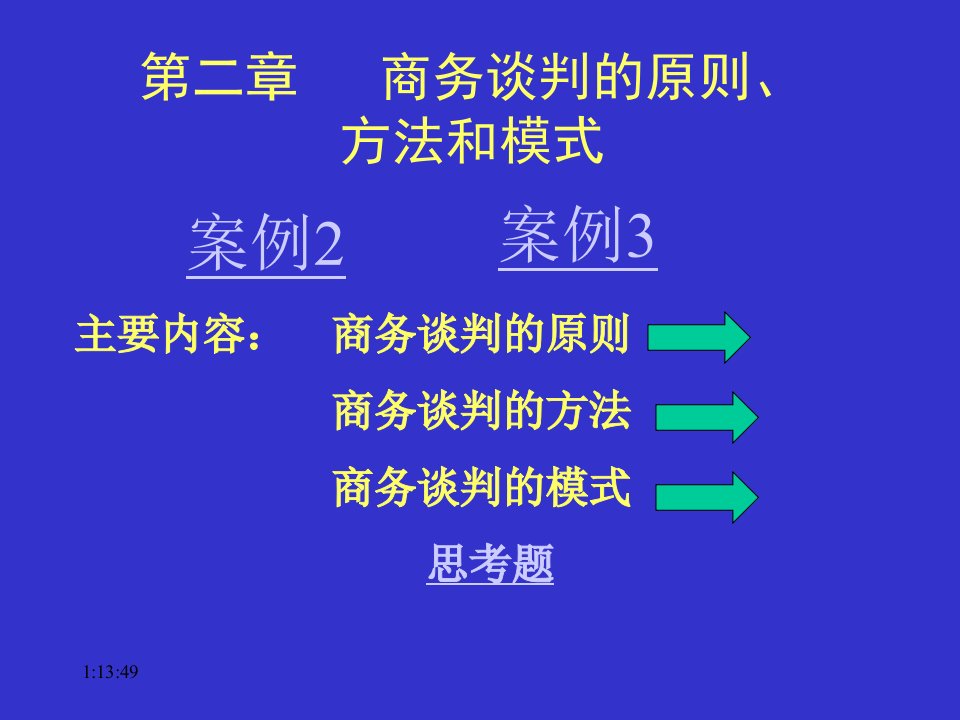 2商务谈判(2)商务谈判的原则、方法和模式