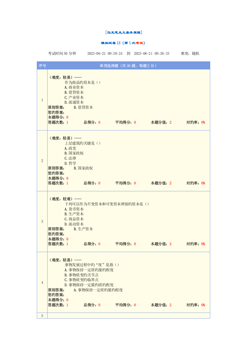 2023年南京林业大学马原题库