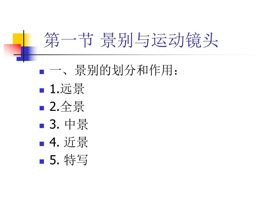 景别和运动镜头分镜头稿本