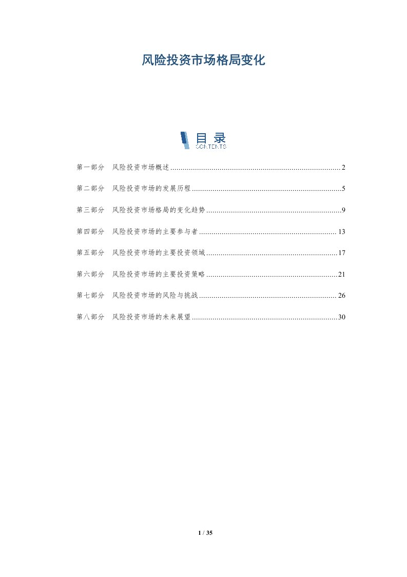 风险投资市场格局变化