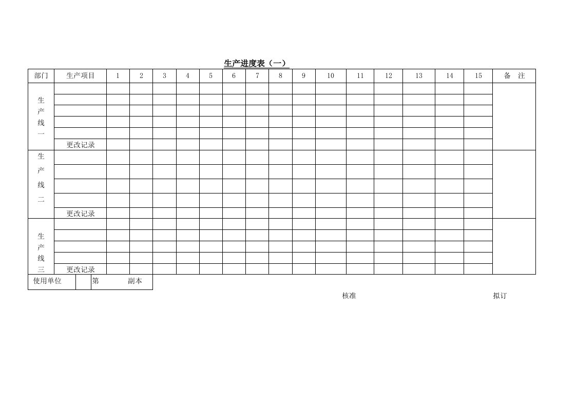 精品文档-生产进度表一