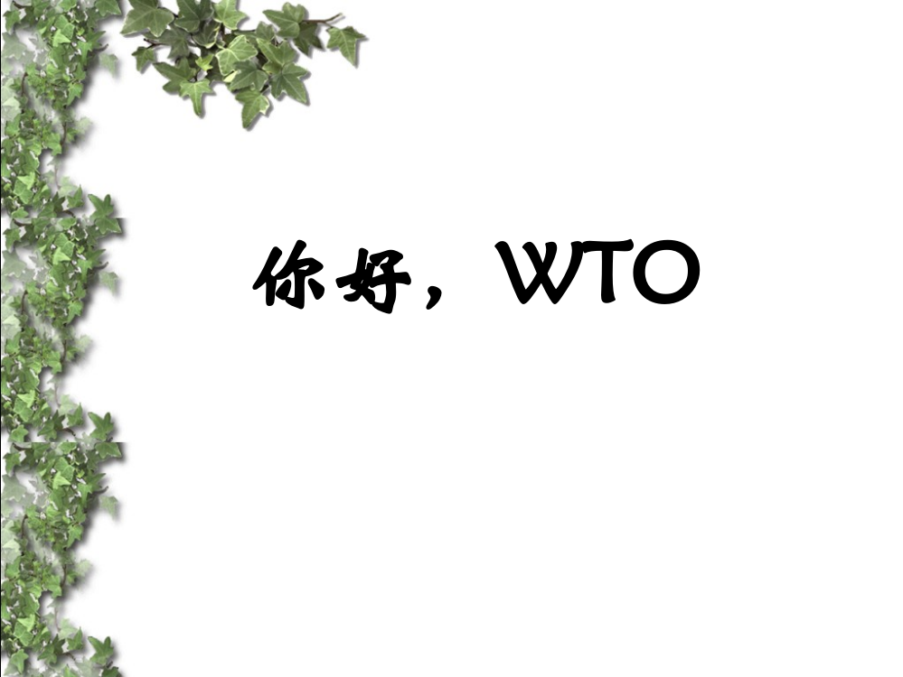 五级下册品德课件-5.4《你好，WTO》1∣教科版