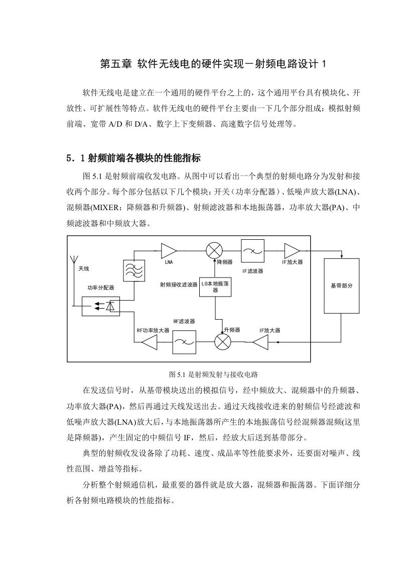 软件无线电的硬件实现-射频电路设计