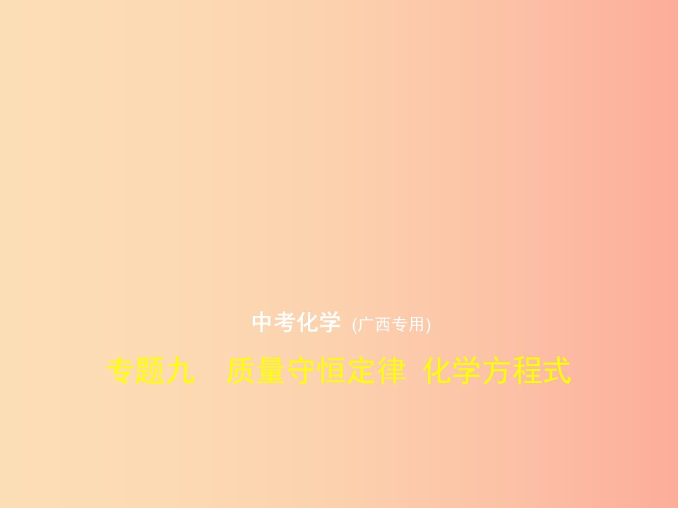 （广西专用）2019年中考化学复习