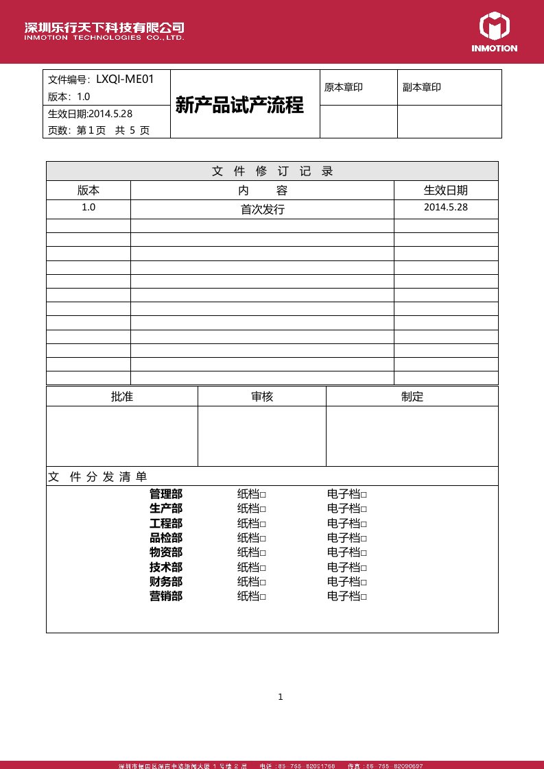 新产品试产流程