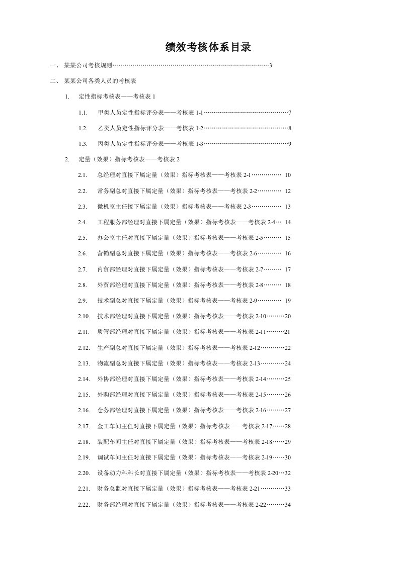 绩效管理表格-考核一：公司绩效考核全套流程表格