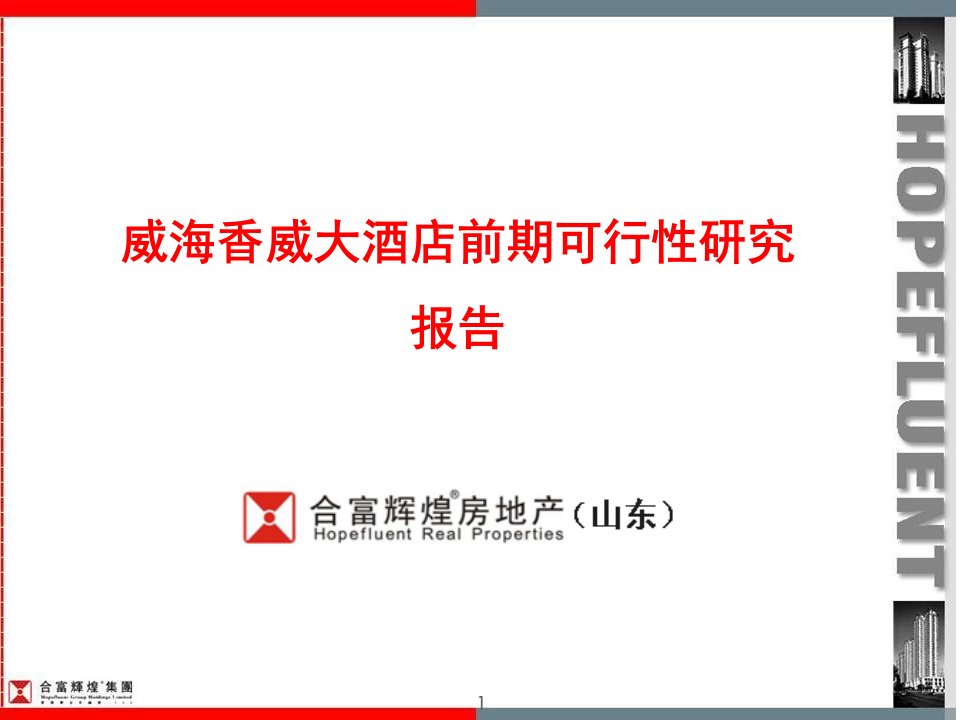 某大酒店前期可行性研究报告课件