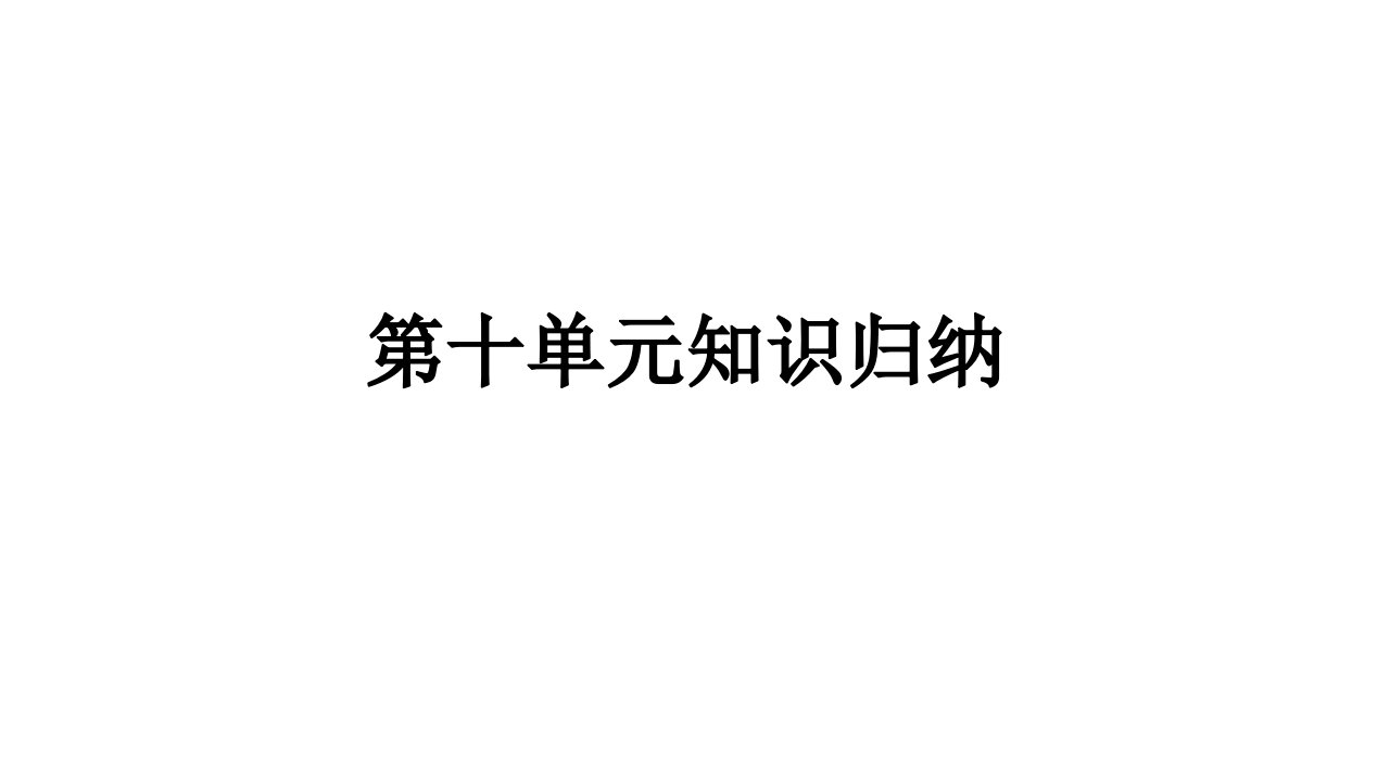 人教版九年级化学下册第十单元知识归纳-复习ppt课件