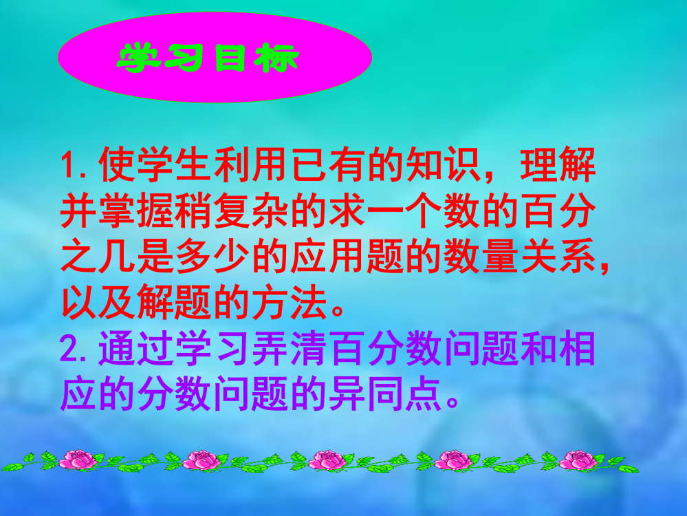 人教课标版六年级数学下册第五单元《稍复杂的“求一个数的百分之几是多少”的应用题》PPT课件