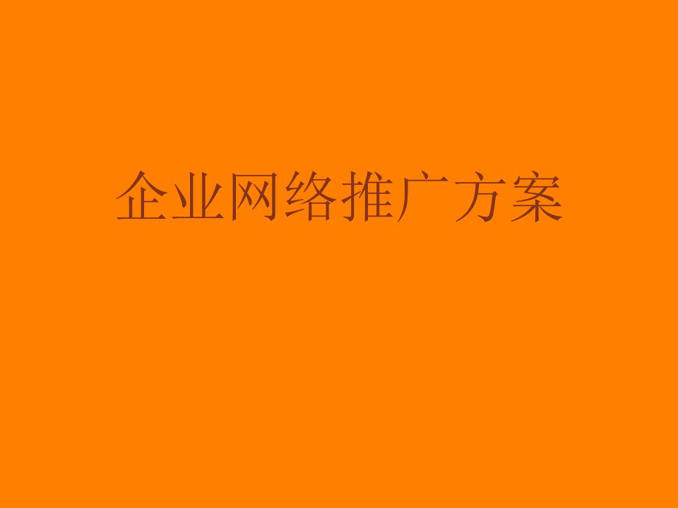 《网络推广方案整理》PPT课件