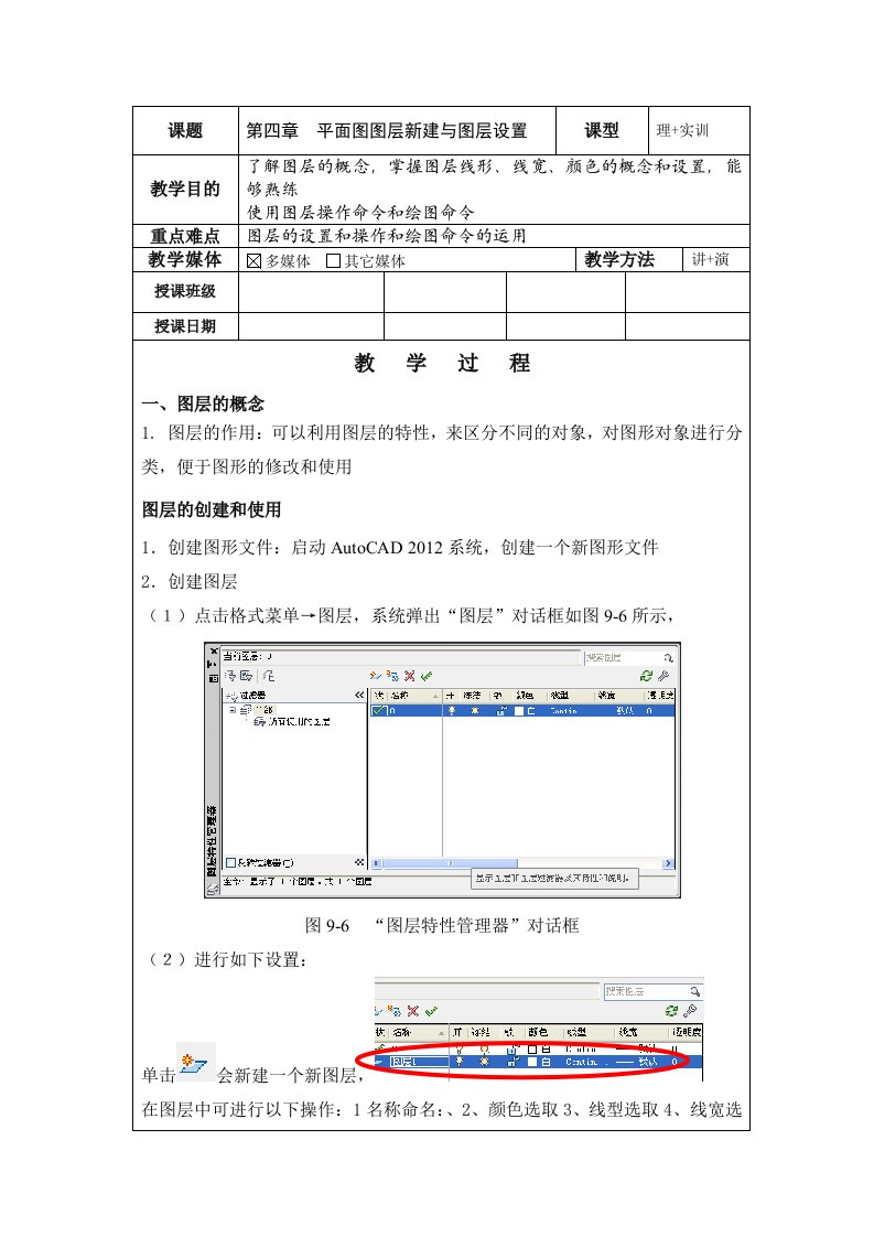 建筑CAD平面图图层新建和图层设置