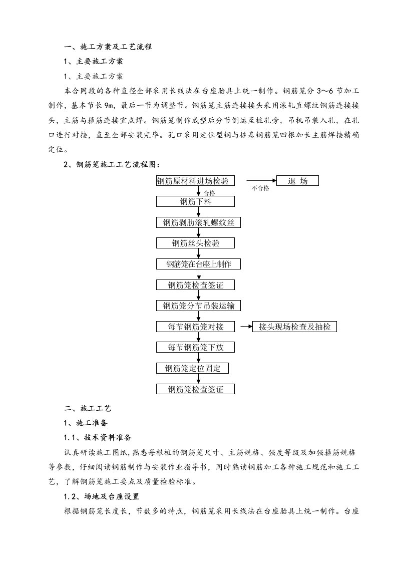 桩基钢筋笼制作工艺