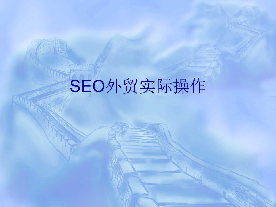 seo外贸实际操作课件