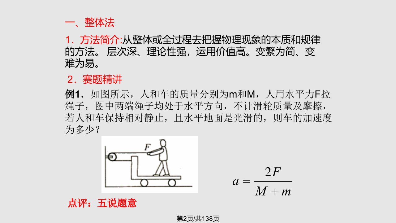 奥林匹克物理竞赛之力学解题方法