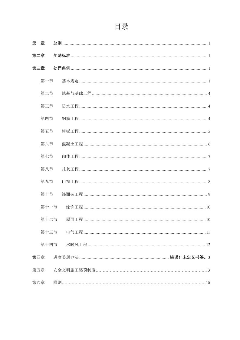 房地产建筑工程质量及进度安全文明施工奖罚制度