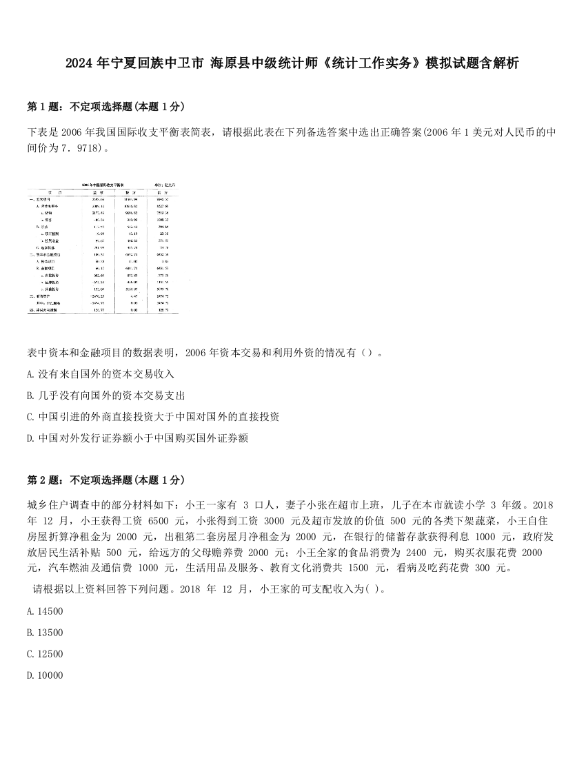 2024年宁夏回族中卫市