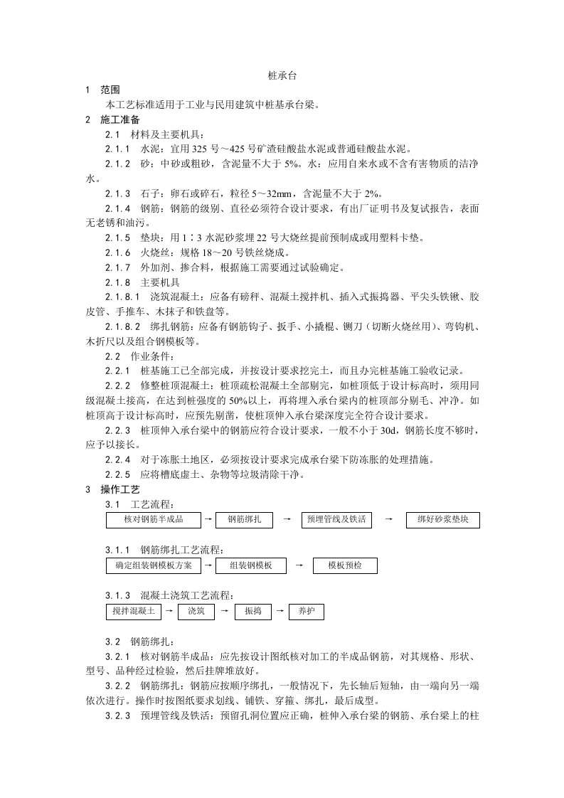 工程资料-007桩承台施工工艺