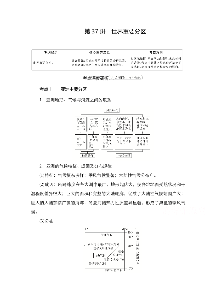 2021高三统考人教地理（经典版）一轮学案：第四部分