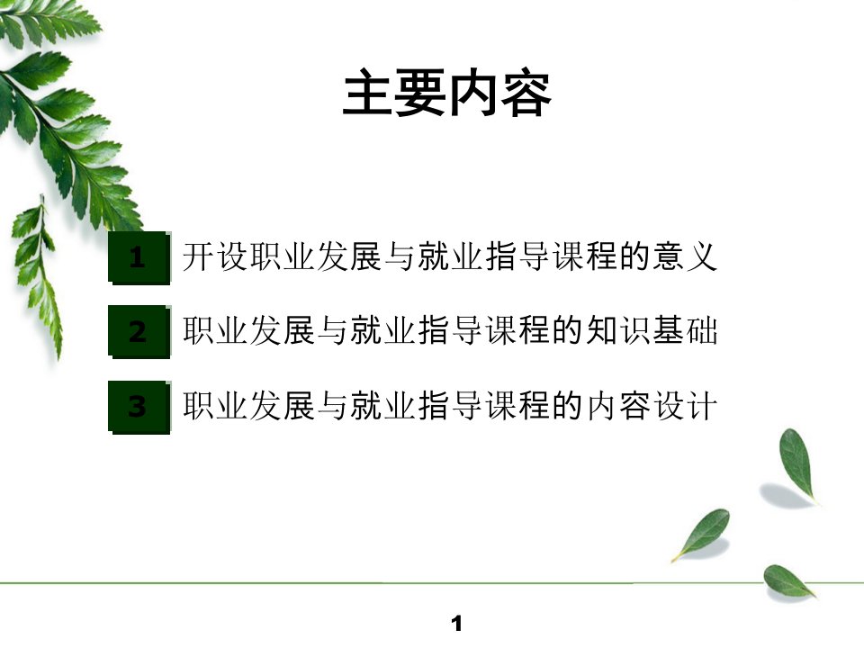 大学生职业发展与就业指导课程设计课件