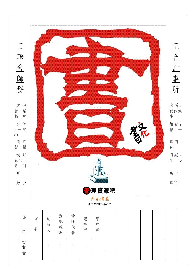 【管理精品】D2222營業稅作業指導書